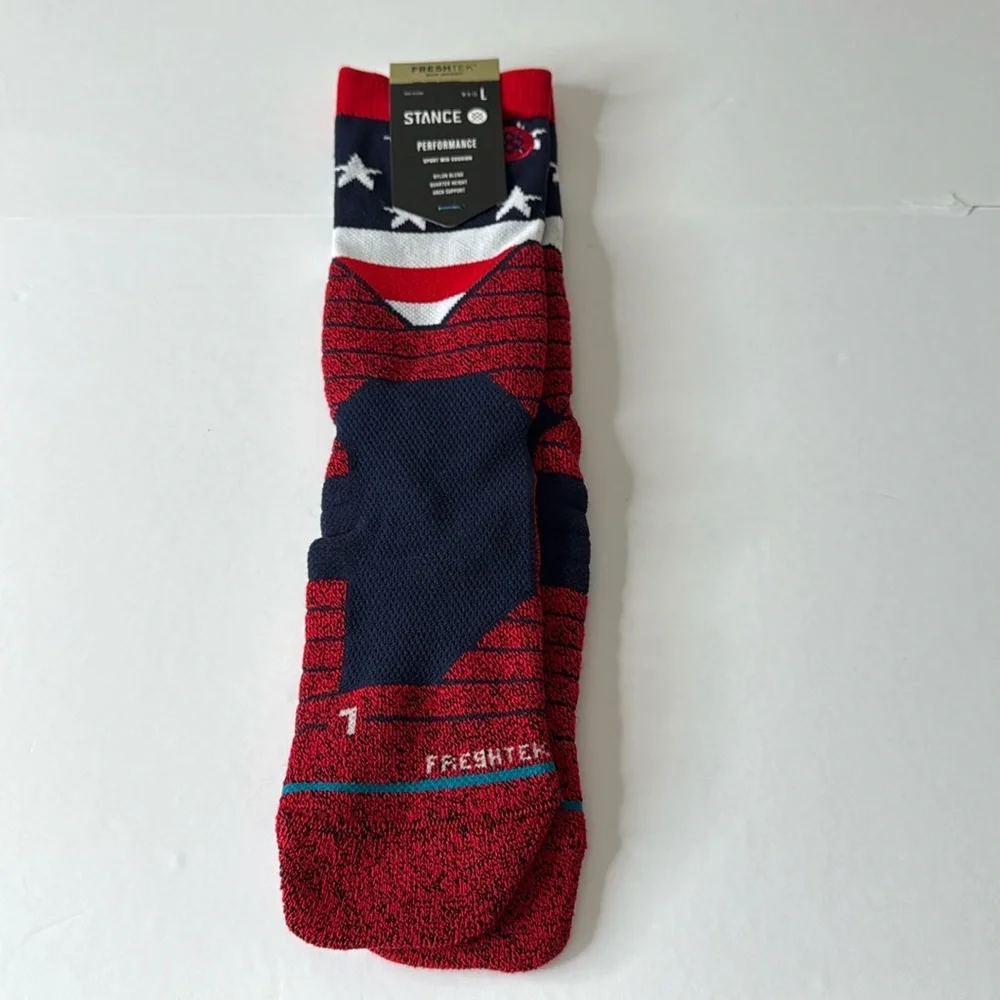 Stance Performance Socks. 2 Pairs. American / Patriotic. Size Large.